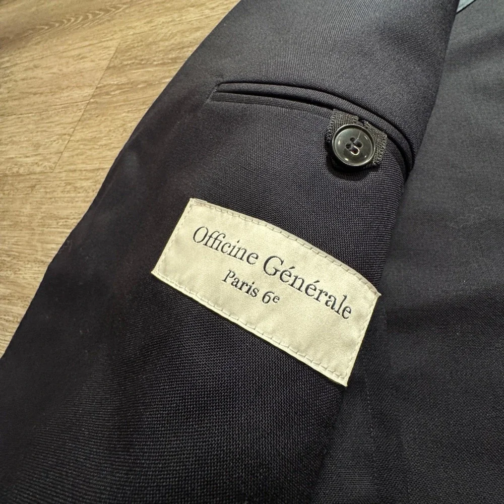 Officine Generale Blazer Mens 38 Blue Wool Arthus Quiet Luxury Sport Coat Jacket